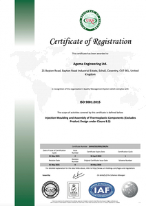 ISO 9001:2015 Agema Engineering
